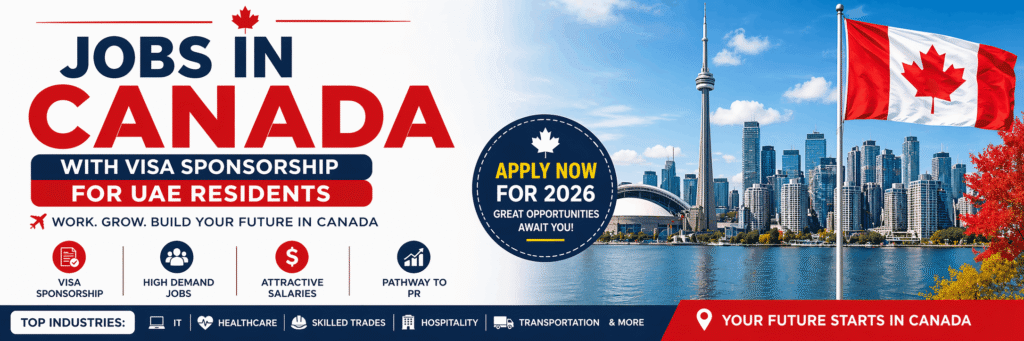 Jobs in Canada with Visa Sponsorship for UAE Residents