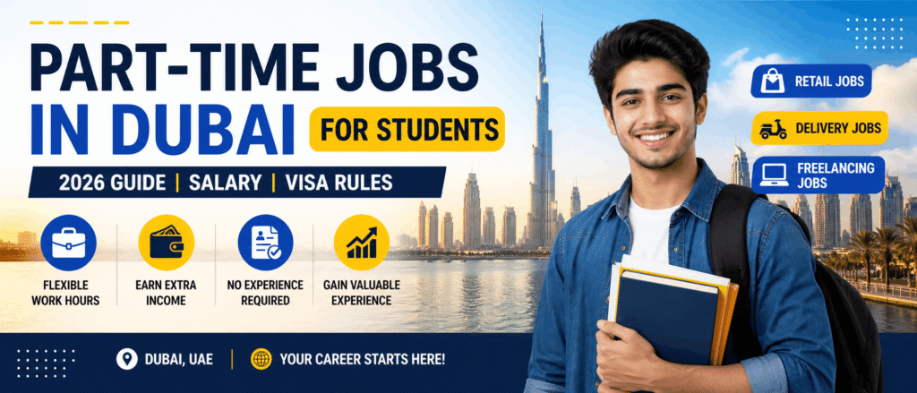 Part-Time Jobs in Dubai for Students (2026 Guide + Salary & Visa Rules)